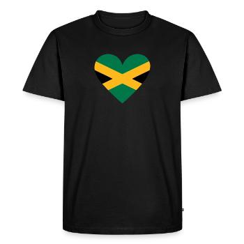 Cœur de la Jamaïque - T-shirt Premium bio Homme - noir - Devant - Nico (187cm)