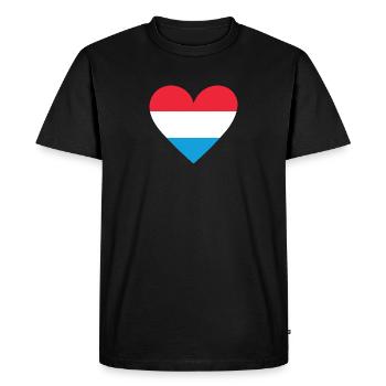 Cœur luxembourgeois - T-shirt Premium bio Homme - noir - Devant - Nico (187cm)