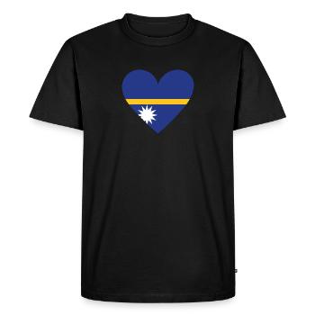 Nauru Heart - Men's Premium Organic T-Shirt - black - Front - Nico (187cm)
