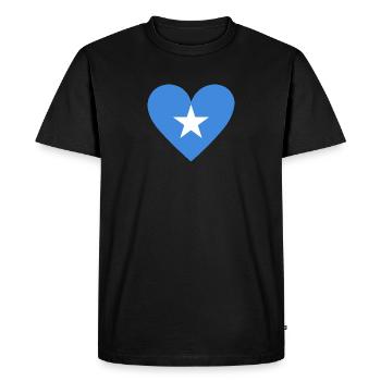 Somalie Cœur - T-shirt Premium bio Homme - noir - Devant - Nico (187cm)