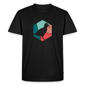 Papageitaucher Puffin Papageientaucher Vintage - T-shirt Premium bio Homme - noir - Devant - Nico (187cm)