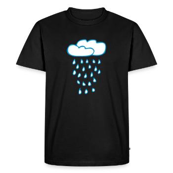 nuage de pluie - T-shirt Premium bio Homme - noir - Devant - Nico (187cm)