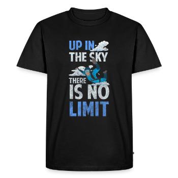 Parachutisme Adrénaline Chute libre Base Jump - T-shirt Premium bio Homme - noir - Devant - Nico (187cm)