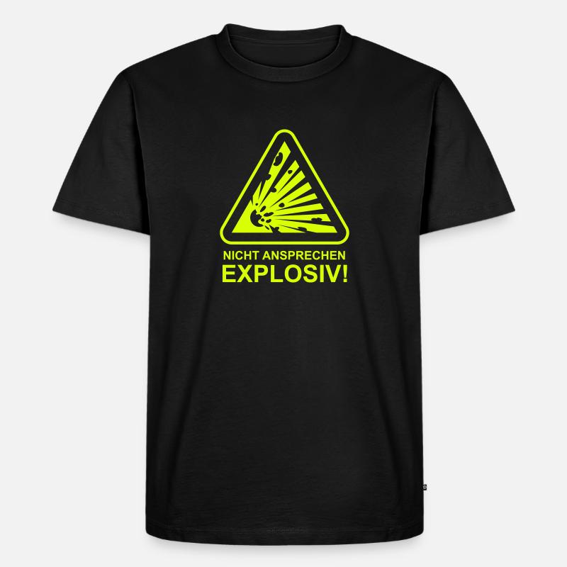 Nicht ansprechen Explosiv! - Männer Premium Bio T-Shirt - Schwarz