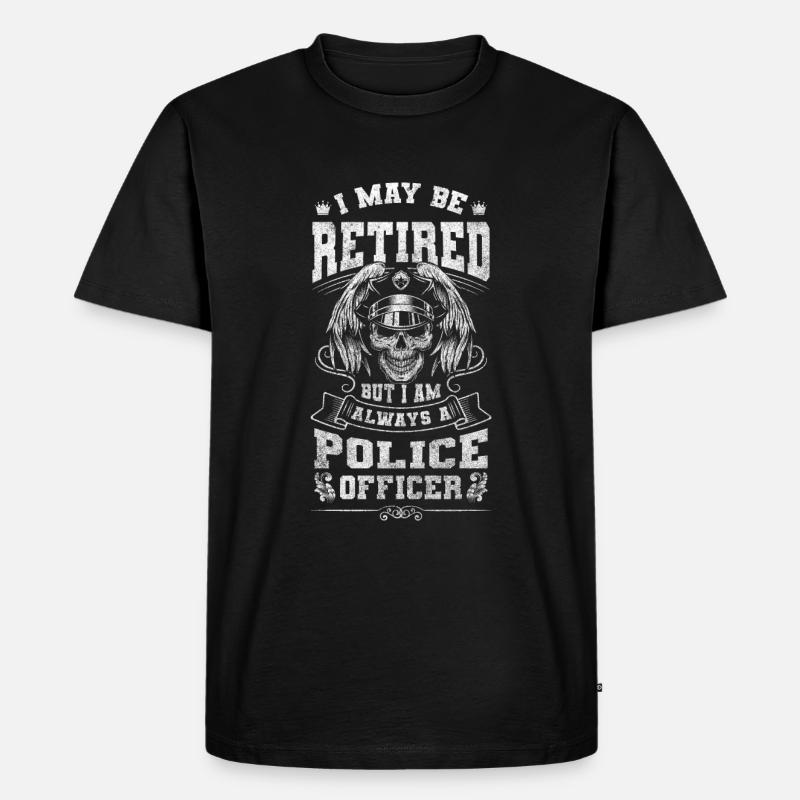Polizei Uniform Jagd - Männer Premium Bio T-Shirt - Schwarz