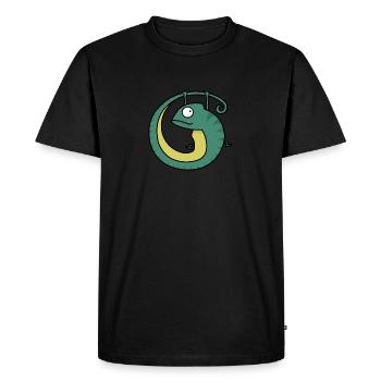 Funny chameleon - Men's Premium Organic T-Shirt - black - Front - Nico (187cm)