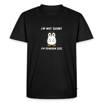 Penguin Humor Funny Gift - Men's Premium Organic T-Shirt - black - Front - Nico (187cm)