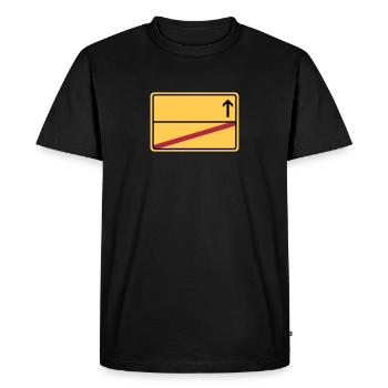 Fin Ortsschild - Flèche blanche - T-shirt Premium bio Homme - noir - Devant - Nico (187cm)