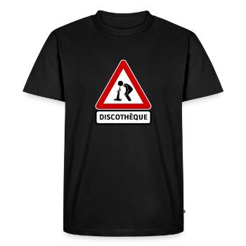 panneau discothèque - T-shirt Premium bio Homme - noir - Devant - Nico (187cm)