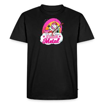 Death Metal Einhorn cadeau pour un metal musique - T-shirt Premium bio Homme - noir - Devant - Nico (187cm)