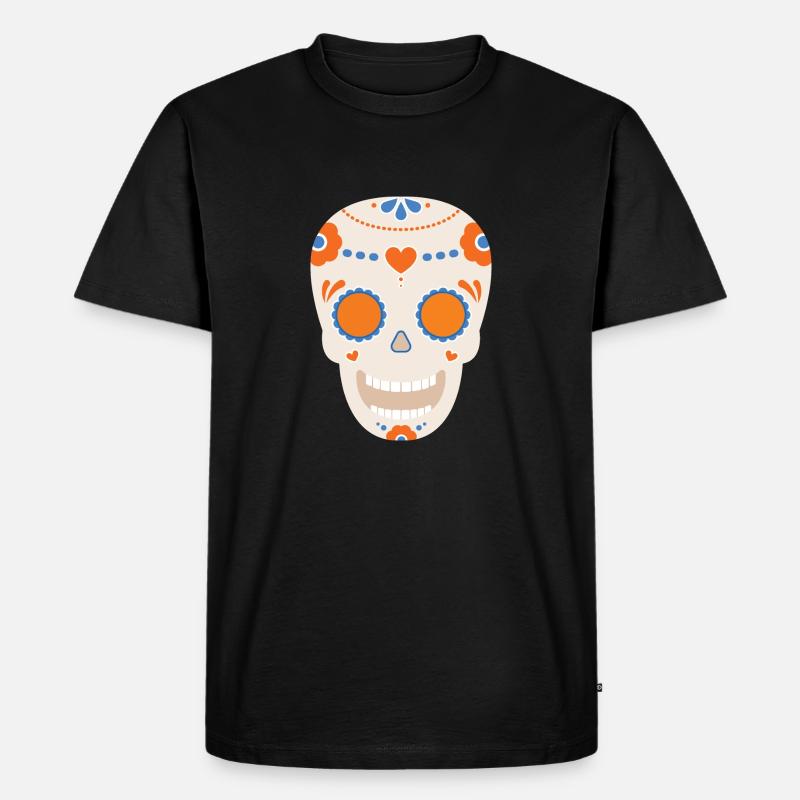 Skull - Männer Premium Bio T-Shirt - Schwarz