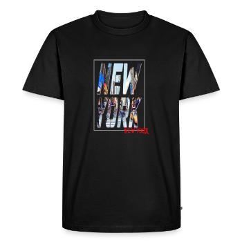 New York Ny - T-shirt Premium bio Homme - noir - Devant - Nico (187cm)