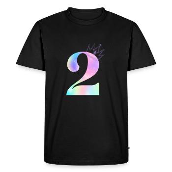 2nd Anniversary Rainbow - Men's Premium Organic T-Shirt - black - Front - Nico (187cm)
