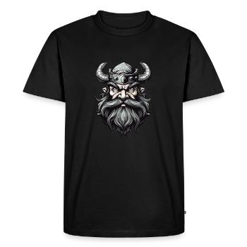 horned helmet - Men's Premium Organic T-Shirt - black - Front - Nico (187cm)