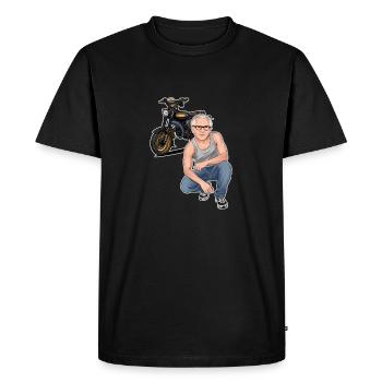 S51 // Tuning // Illustration - Men's Premium Organic T-Shirt - black - Front - Nico (187cm)