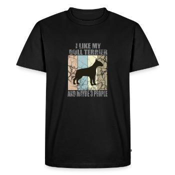 I LIKE MY BULL TERRIER - Men's Premium Organic T-Shirt - black - Front - Nico (187cm)