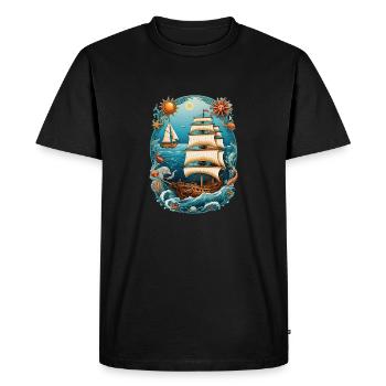 Grande balade - T-shirt Premium bio Homme - noir - Devant - Nico (187cm)