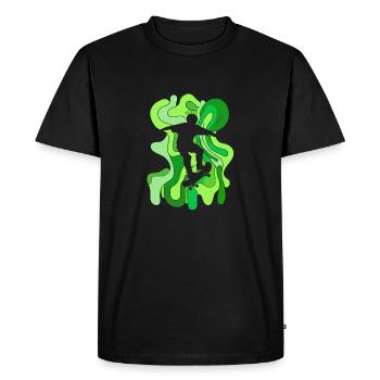 Longboard Skating Skater - Men's Premium Organic T-Shirt - black - Front - Nico (187cm)
