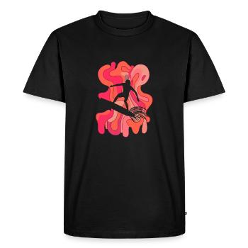 Planche de surf Surfergirl Surfer - T-shirt Premium bio Homme - noir - Devant - Nico (187cm)