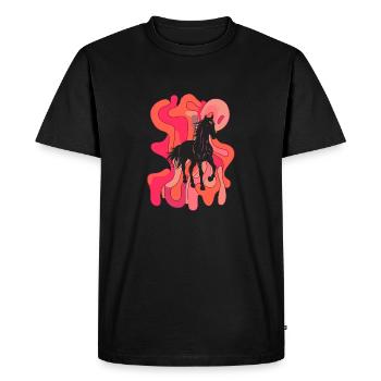Ferme de poneys et de chevaux - T-shirt Premium bio Homme - noir - Devant - Nico (187cm)