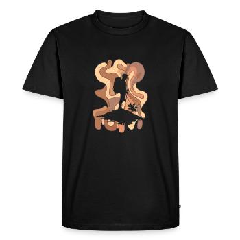 Randonnée Trekking Randonneurs - T-shirt Premium bio Homme - noir - Devant - Nico (187cm)