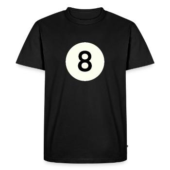 Boule de billard billard n ° 8 - T-shirt Premium bio Homme - noir - Devant - Nico (187cm)