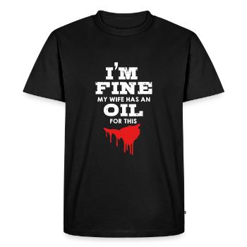 Essential oil - Men's Premium Organic T-Shirt - black - Front - Nico (187cm)