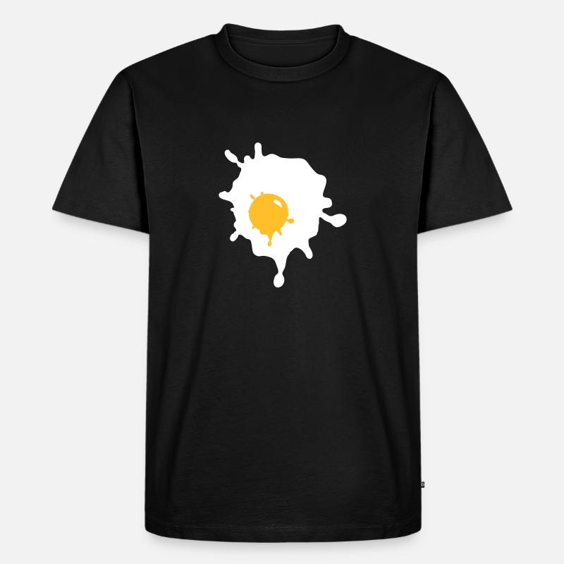 Ein Spiegelei - V2 - Männer Premium Bio T-Shirt - Schwarz
