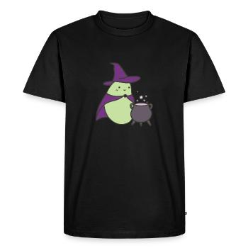Doux Hallobean - T-shirt Premium bio Homme - noir - Devant - Nico (187cm)