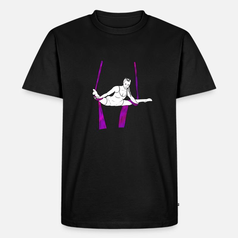 Aerial Silk Straddle - Männer Premium Bio T-Shirt - Schwarz