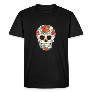 SUCRE CRÂNE 02 - T-shirt Premium bio Homme - noir - Devant - Nico (187cm)