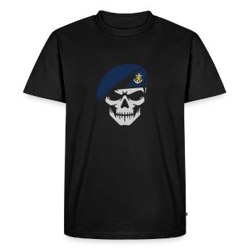 Navy - Men's Premium Organic T-Shirt - black - Front - Nico (187cm)