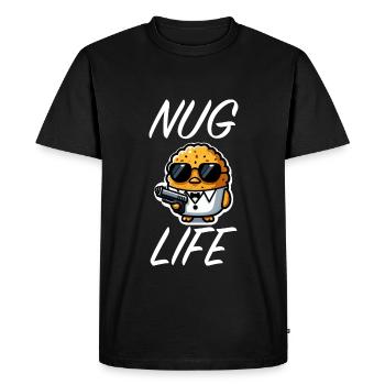 Chicken Nuggets Funny Nuggets Nug Life Quote - Men's Premium Organic T-Shirt - black - Front - Nico (187cm)