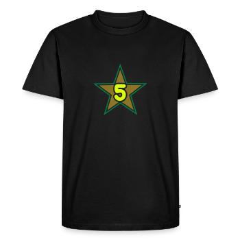 Number 5 five star star number - Men's Premium Organic T-Shirt - black - Front - Nico (187cm)