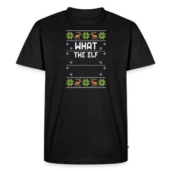 What The Elf - Noël moche - T-shirt Premium bio Homme - noir - Devant - Nico (187cm)