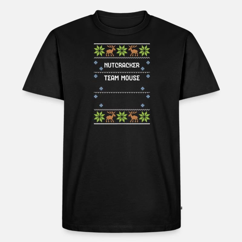 Nutcracker Team Mouse - Männer Premium Bio T-Shirt - Schwarz