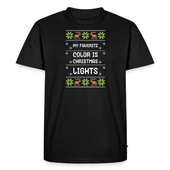 Ma couleur préférée est Noël L... - T-shirt Premium bio Homme - noir - Devant - Nico (187cm)