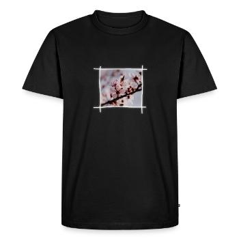 Cherry Blossoms & Cherry Tree - Men's Premium Organic T-Shirt - black - Front - Nico (187cm)