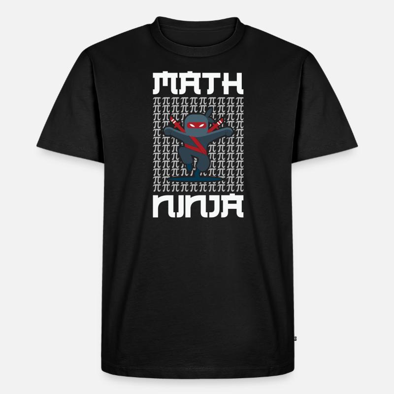 Math Teacher Math Ninja - Men's Premium Organic T-Shirt - black