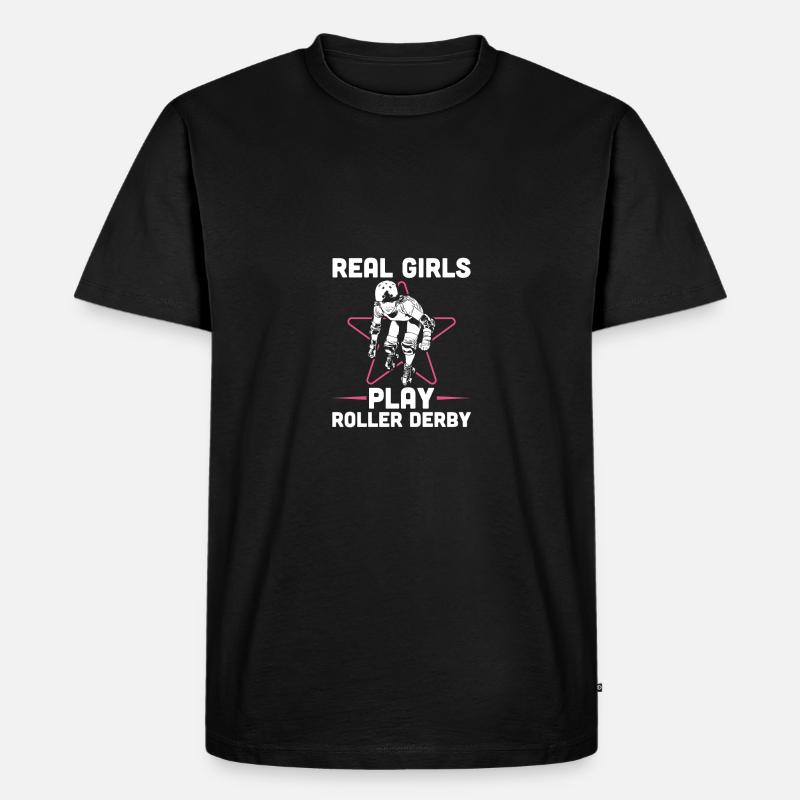 Roller Derby - Männer Premium Bio T-Shirt - Schwarz