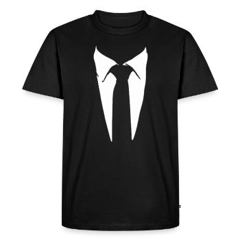 Attacher - T-shirt Premium bio Homme - noir - Devant - Nico (187cm)
