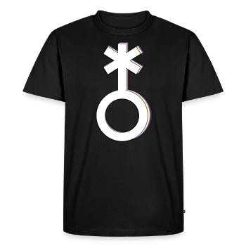 Nonbinary Symbol Non-Binary Nonbinary Artistic - Men's Premium Organic T-Shirt - black - Front - Nico (187cm)
