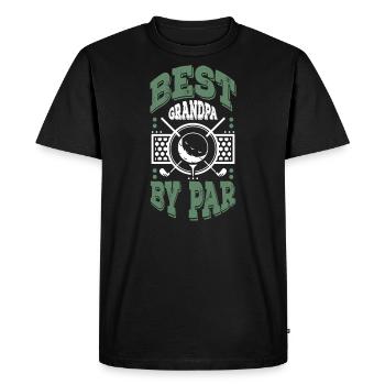 Best Papa By Par - Men's Premium Organic T-Shirt - black - Front - Nico (187cm)
