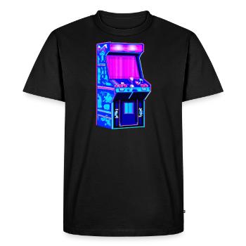 Arcade Slot Machine Retro - Men's Premium Organic T-Shirt - black - Front - Nico (187cm)