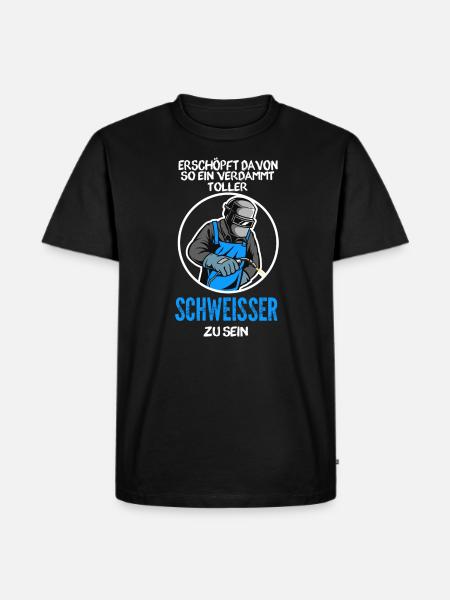 Schweißer Beruf Handwerker Geschenk - Männer Premium Bio T-Shirt - Schwarz