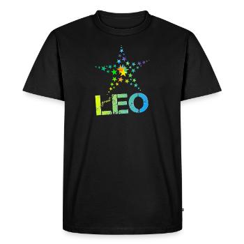 Leo Birthday Leo - Men's Premium Organic T-Shirt - black - Front - Nico (187cm)