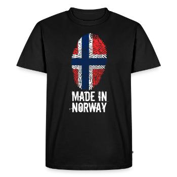 Made In Norway / Norway / Norge / Noreg - T-shirt Premium bio Homme - noir - Devant - Nico (187cm)