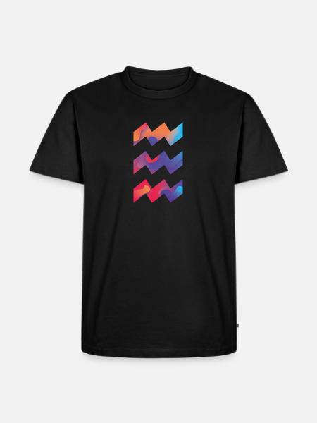 Eindhoven logo kleur 2021 vibes festival - Mannen Premium Bio T-shirt - zwart