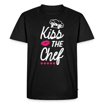 Embrassez le chef - T-shirt Premium bio Homme - noir - Devant - Nico (187cm)