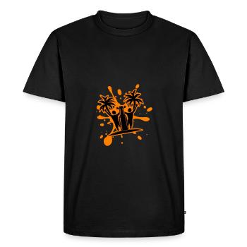Drinking Beach Party - Men's Premium Organic T-Shirt - black - Front - Nico (187cm)